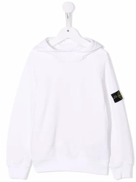 Stone Island Junior худи с нашивкой-логотипом
