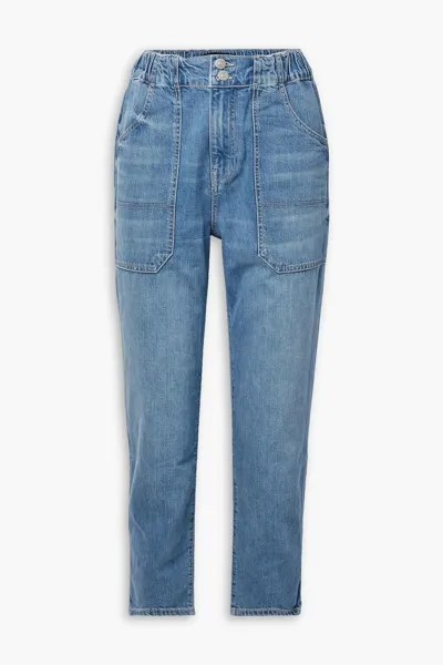 Укороченные прямые джинсы Arya с высокой посадкой Veronica Beard, легкий деним