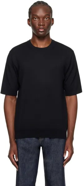 Черная футболка с жесткой тканью JP Auralee