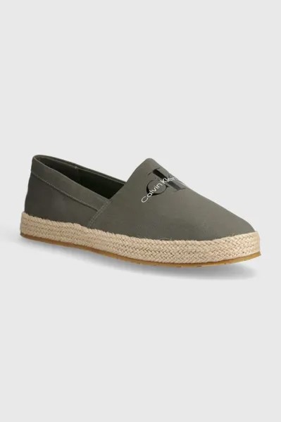 Эспадрильи ESPADRILLE SLIPON ML Calvin Klein Jeans, зеленый