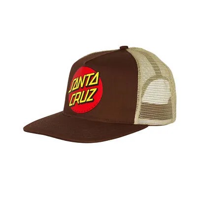 Кепка с пятью панелями Santa Cruz Classic Dot Trucker Snapback (коричнево-коричневая)