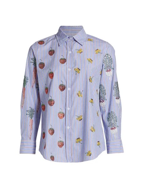 Полосатая рубашка Garden Variety Libertine, синий
