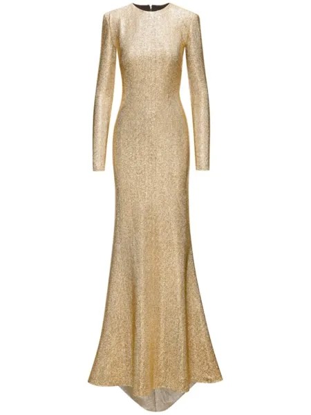 Платье из ткани ламе Oscar de la Renta, золотистый
