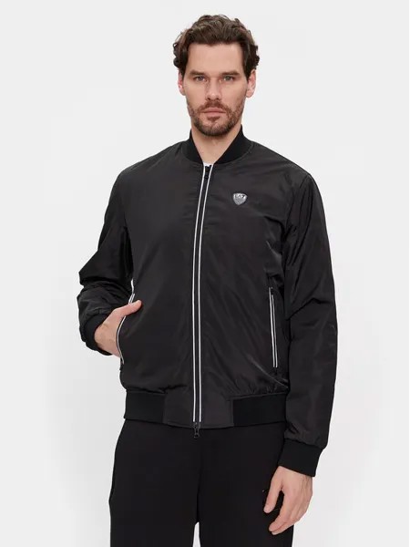 Бомбер стандартного кроя Ea7 Emporio Armani, черный