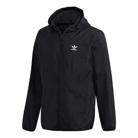 Куртка adidas originals Sports windbreaker Hooded Jacket Black, черный