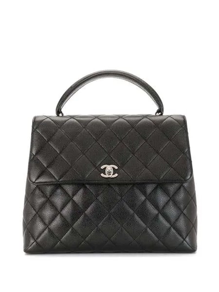 Chanel Pre-Owned стеганая сумка-тоут 2001-го года