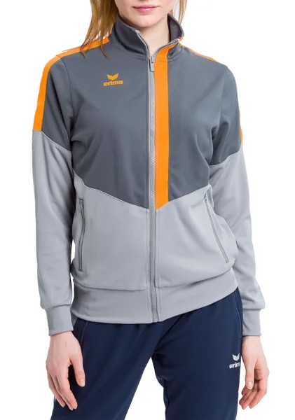Спортивная куртка erima Squad Worker Jacke, цвет slate grey/monument grey/new orange