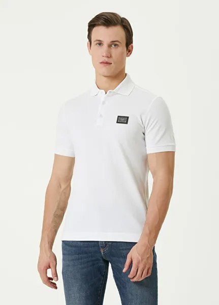 Белая футболка с воротником-поло essential Dolce&Gabbana