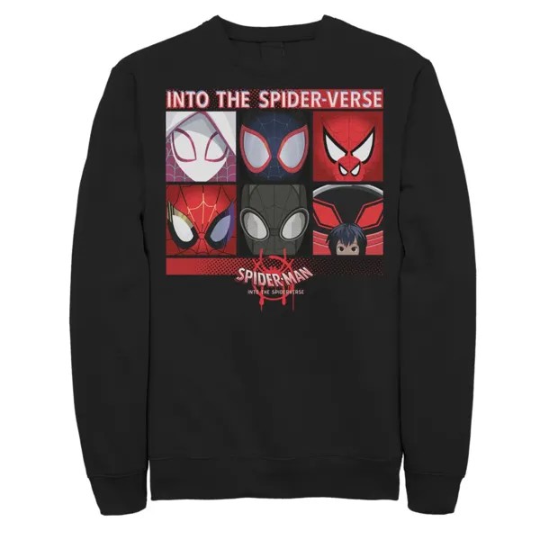 Мужской флисовый пуловер с рисунком Marvel Spider-Man Spiderverse Square Group