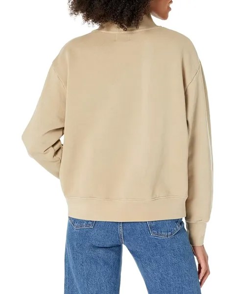Толстовка SUNDRY Button Neck Sweatshirt, цвет Clay