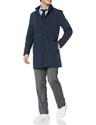 Мужская водостойкая куртка Soft Shell DKNY, темно-синяя, длина 40 дюймов