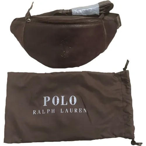 Сумка  поясная Ralph Lauren, натуральная кожа, коричневый