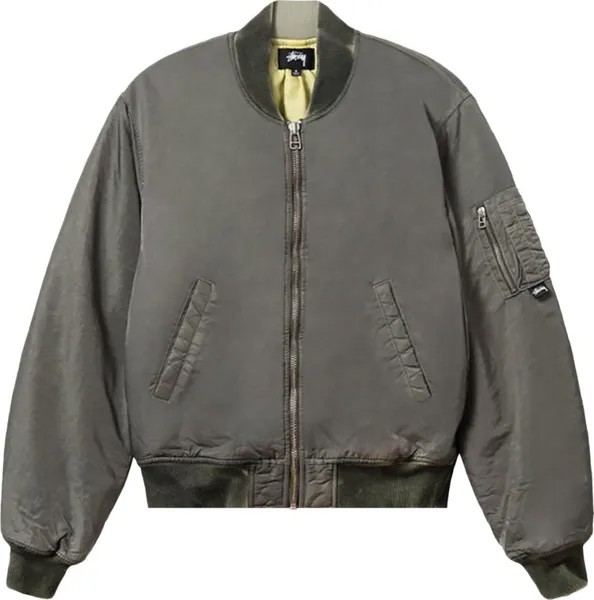Бомбер Stussy Dyed Nylon Bomber 'Olive', зеленый