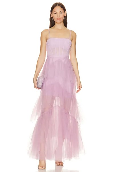 Платье BCBGMAXAZRIA Corset Tulle Gown, цвет Orchid