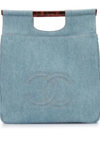 Chanel Pre-Owned джинсовая сумка-тоут 1997-го года с логотипом CC