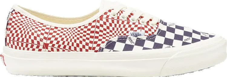 Кеды Vans OG Authentic LX Logo Check Indigo Red, красный