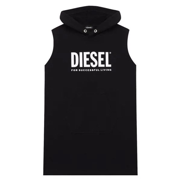 Хлопковое платье с капюшоном Diesel