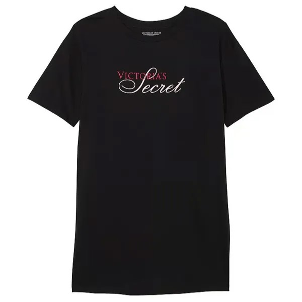Ночная рубашка Victoria's Secret Cotton, черный