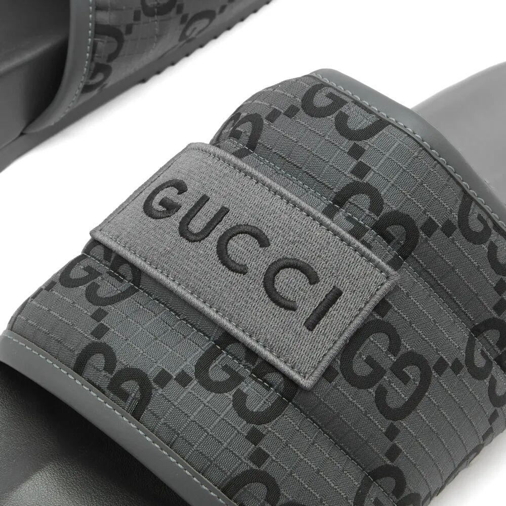 Gucci Шлепанцы Ripstop с логотипом GG, черный