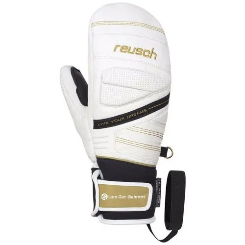 Варежки REUSCH 2019-20 Lara Gut – Behrami White/Gold (inch (дюйм):6)