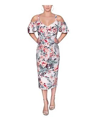 RACHEL RACHEL ROY Женское платье-футляр миди цвета слоновой кости на подкладке с развевающимися рукавами размера плюс 18W