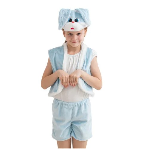 Карнавальный костюм зайчик голубой, арт.897 рост:104-116 см, (3-5 лет)