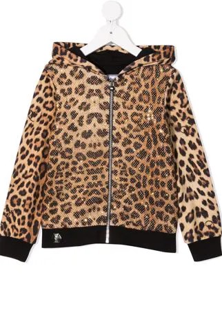 Philipp Plein Junior худи с леопардовым принтом