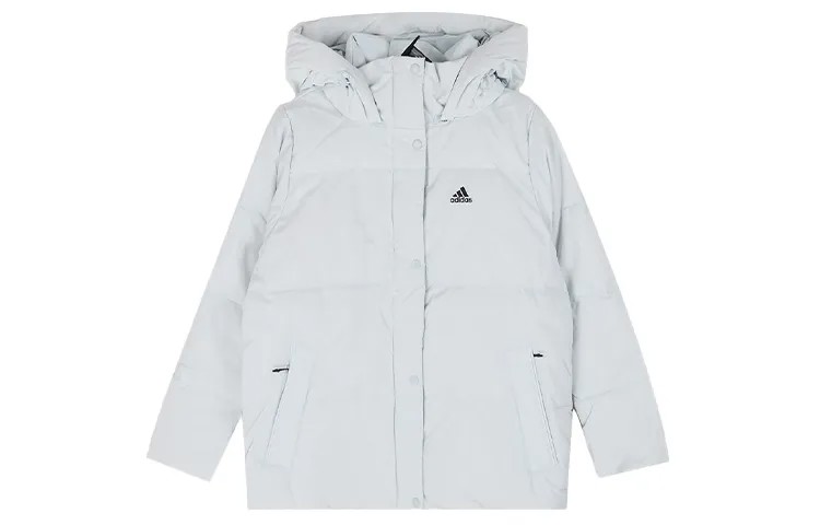 Пуховик женский светло-голубой Adidas