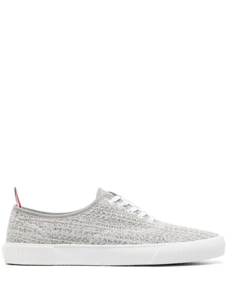 Thom Browne твидовые кроссовки Heritage, серый