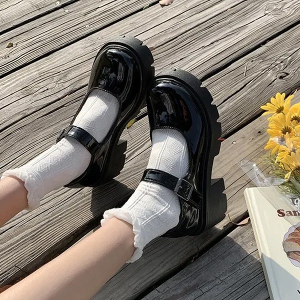 Обувь Lolita для женщин, японские Туфли Мэри Джейн, женские винтажные туфли для девушек и студентов, униформа JK, туфли на платформе и высоком ка...