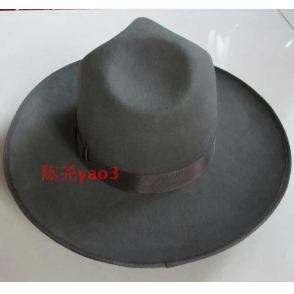 Мужская/Женская шерстяная шляпа LIHUA с большими полями, большой размер, 55 см/4,7 дюйма