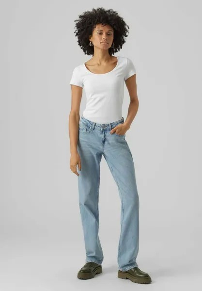 Футболка базовая 2 PACK MIT KURZEN ÄRMELN Vero Moda, цвет bright white