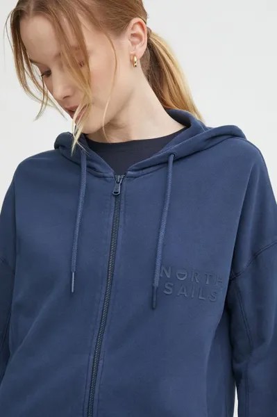 Хлопковая толстовка North Sails, темно-синий