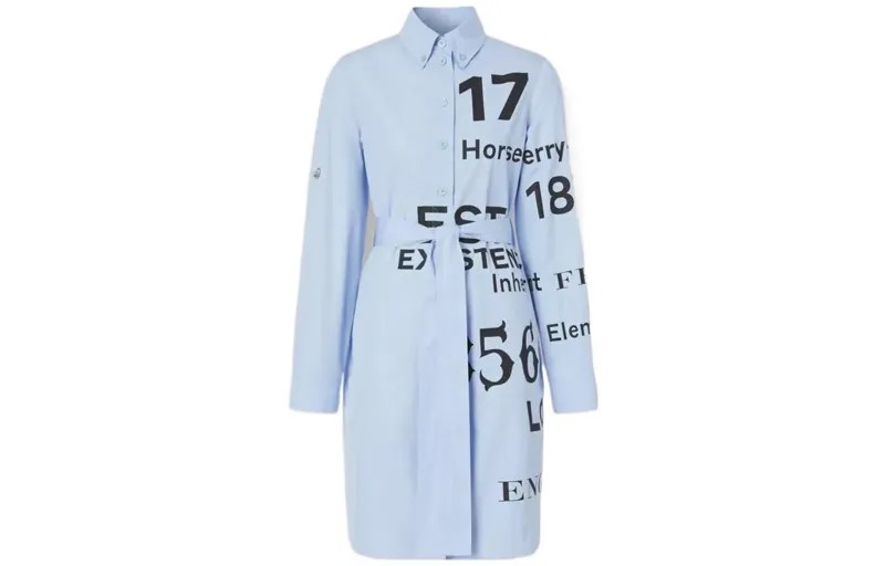 Burberry женское платье с длинными рукавами, цвет Blue