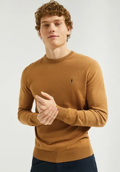 Вязаный свитер U NECK GG12 Polo Club, цвет brown sugar