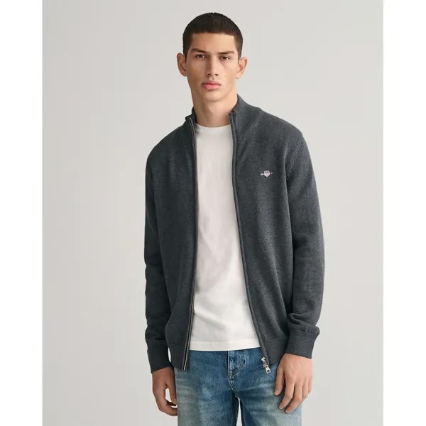 Свитер Gant Casual Full Zip, серый