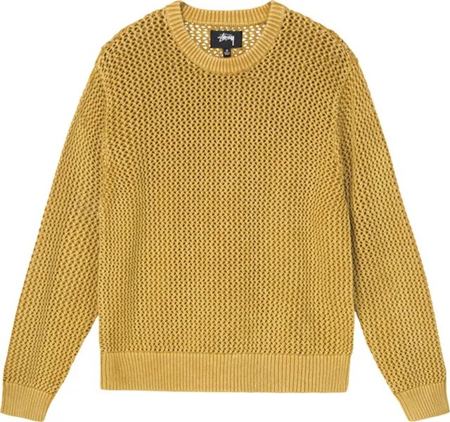 Свитер Stussy Pigment Dyed Loose Gauge Sweater 'Gold', золотой