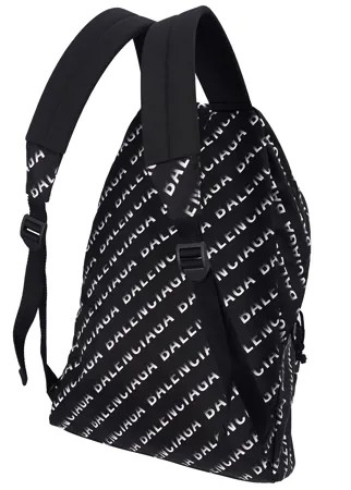 Черный нейлоновый рюкзак с логотипом