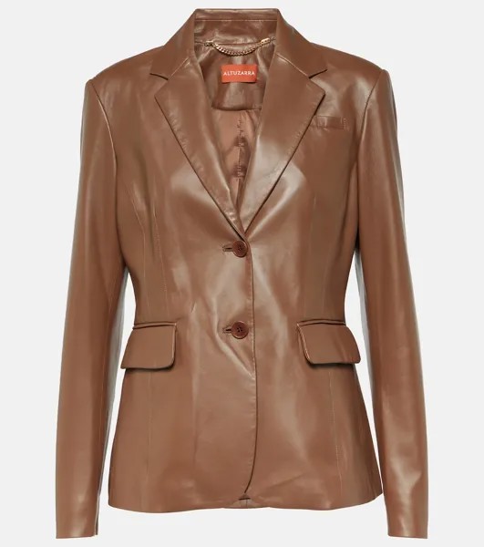 Кожаный пиджак fenice Altuzarra, коричневый