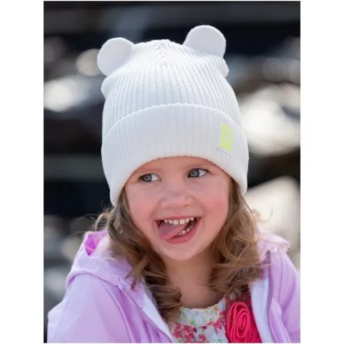 Шапка бини Orso Bianco, размер 46, экрю