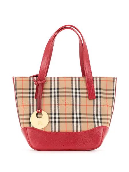 Burberry Pre-Owned сумка-тоут в клетку Haymarket Check