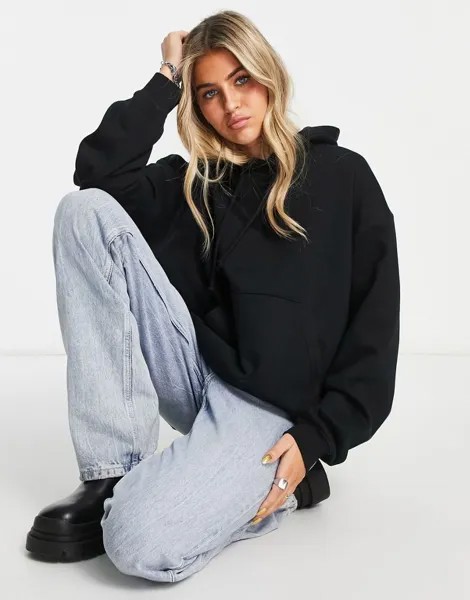 Черное худи Weekday Essence