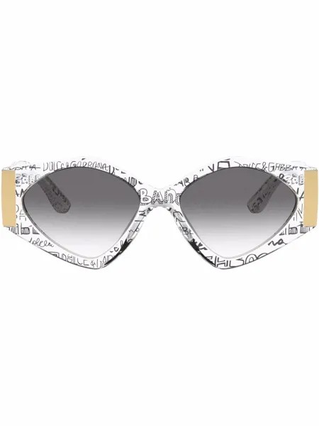 Dolce & Gabbana Eyewear солнцезащитные очки с принтом граффити