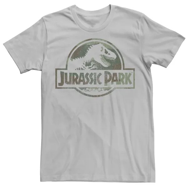 Мужская футболка с камуфляжным логотипом «Парк Юрского периода» Fossil Licensed Character, серебристый