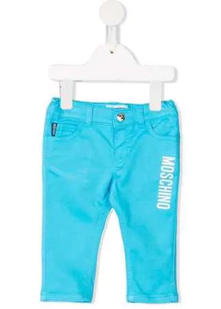 Moschino Kids брюки кроя слим с логотипом