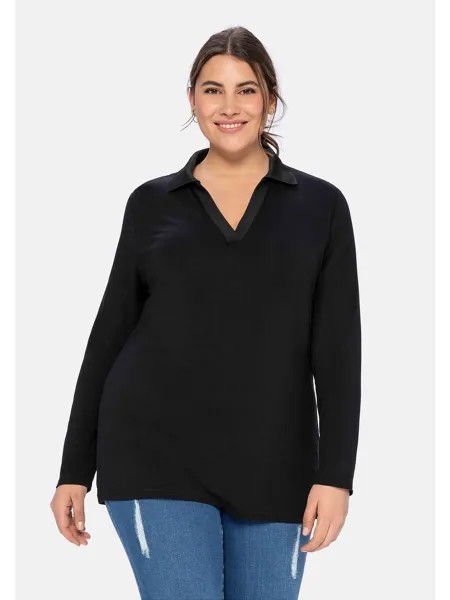 Футболка sheego Polo, черный