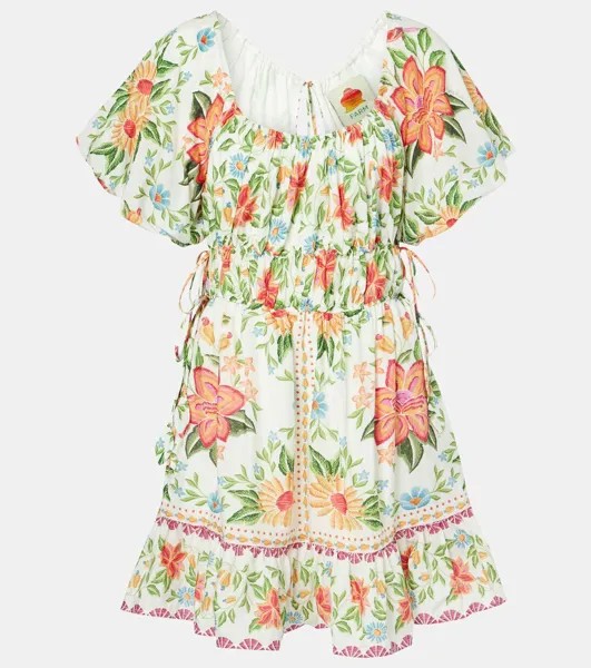 Мини-платье Bloom Garden из хлопковой смеси Farm Rio, цвет bloom garden