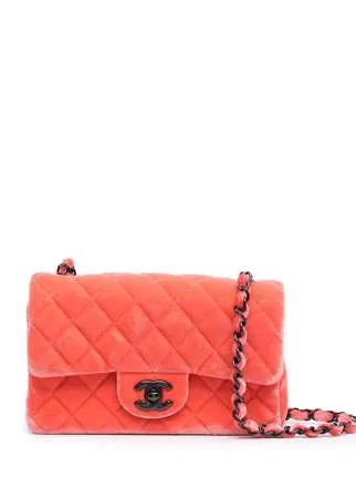 Chanel Pre-Owned бархатная сумка на плечо Classic Flap 2015-го года