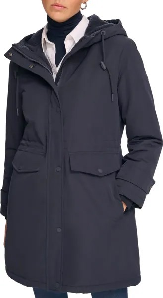 Парка Parka with Faux Sherpa Hood Calvin Klein, темно-синий