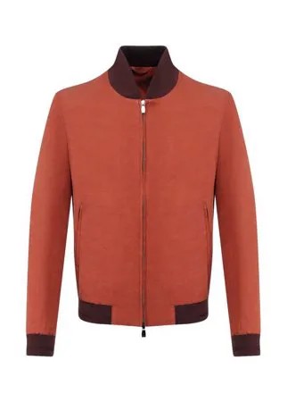 Бомбер из смеси льна и шелка Corneliani